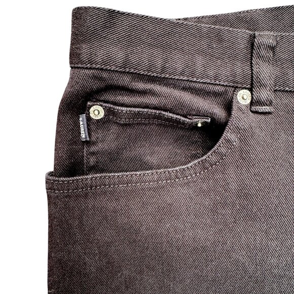 LRL Lauren Jeans Co Women's 18W Black Denim Classic Straight Leg Preppy Normcore - Picture 3 of 11